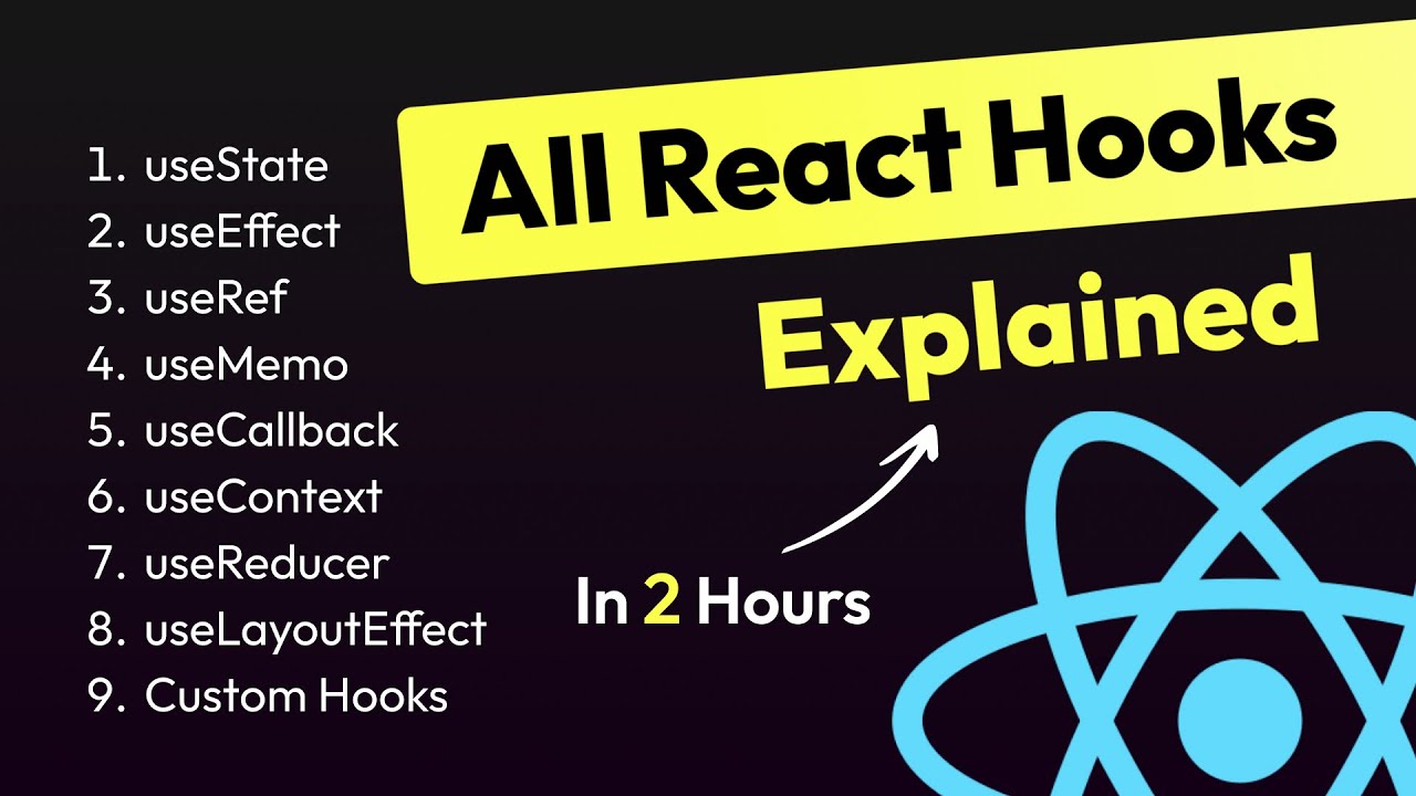 Read more about the article All React Hooks Explained in 2 Hours | Complete React Hooks Tutorial with Example 2024